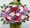 Artificial Cemetery Flower Saddle for Grave Decoration, Silk Headstone Flower Saddle for Tombstone - Rose Hibiscus Tulip,Easy Fit and Colorfast
